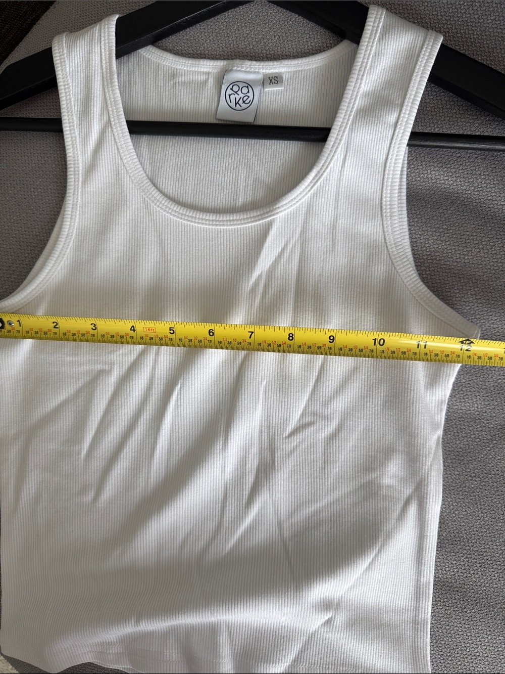 PARKE White Ribbed Tank Top XS NWOT - Picture 4 of 6